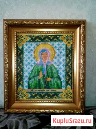 Икона из бисера Св.Матрона Иркутск - изображение 1