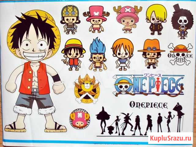 Стикеры наклейки лист с наклейками one piece Красноярск - изображение 1