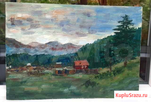 Картина маслом Дом в Большом Голоустном Иркутск - изображение 1