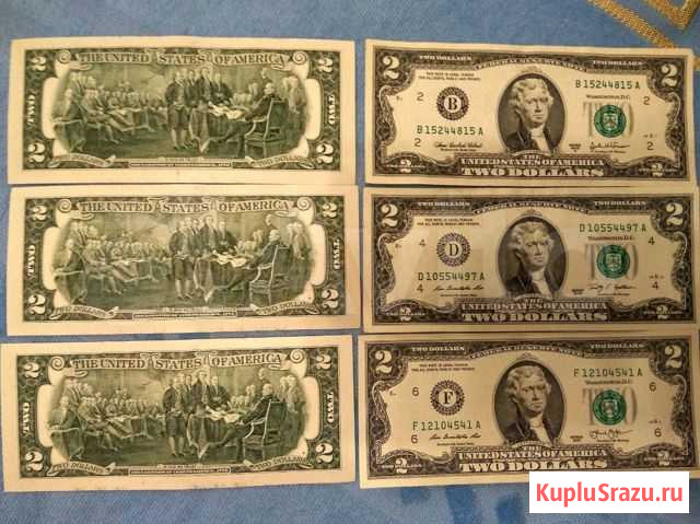 2 доллара США оригинал настоящие UNC пресс Москва - изображение 1