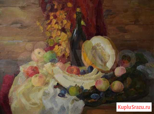 Картина маслом. Натюрморт с дыней Воронеж - изображение 1