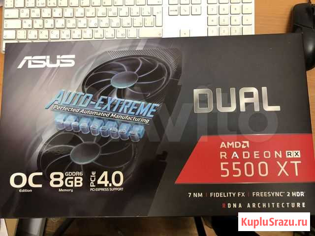 Видеокарта asus Dual Radeon RX 5500 XT EVO OC 8GB Екатеринбург - изображение 1