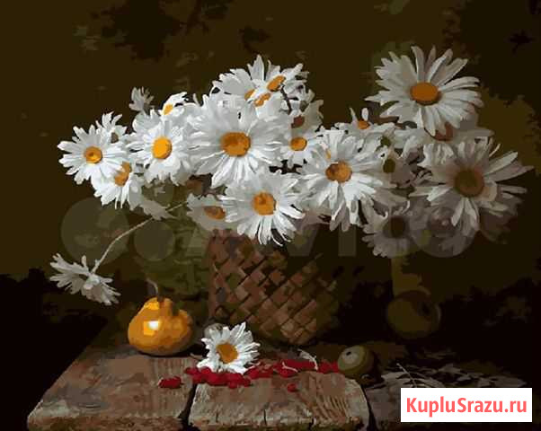 Картина по номерам Ромашки в корзинке 40*50 Кемерово - изображение 1