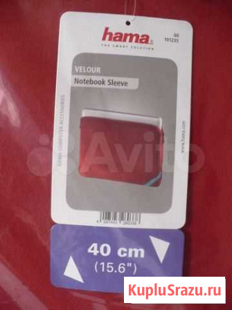 Чехол для ноутбука Hama Velour Style 15.6 Волжский - изображение 1