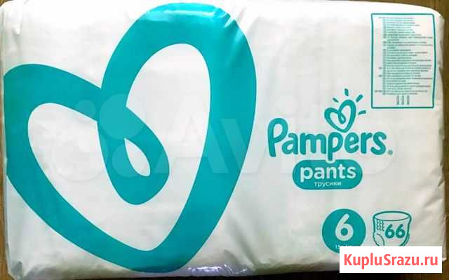 Трусики pampers pants 6 66шт Уфа - изображение 1