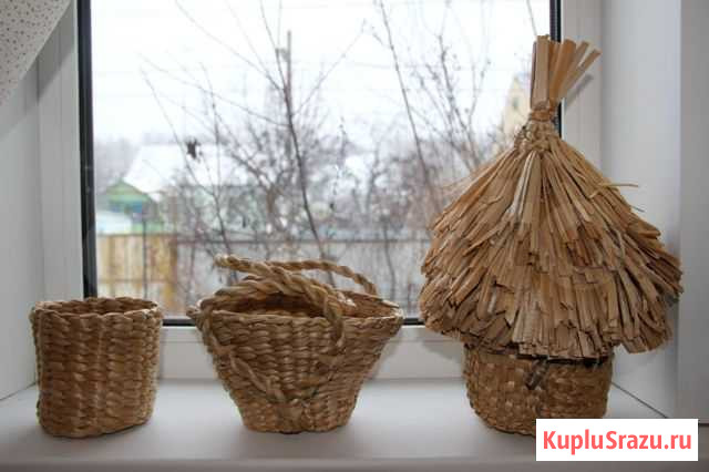 Бутылки, оплетенные рогозом Липецк - изображение 1