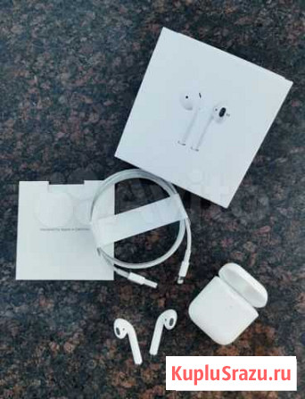 AirPods 2 обновленные, 1:1 на гарантии Брянск - изображение 1