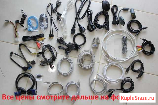 Большая коллекция кабелей, hdmi VGA audio SATA lan Барнаул - изображение 1