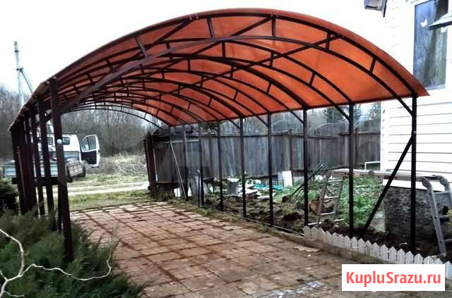 Навес Усиленный Комфорт-Плюс 3,65 х 8,0 Боровск - изображение 1