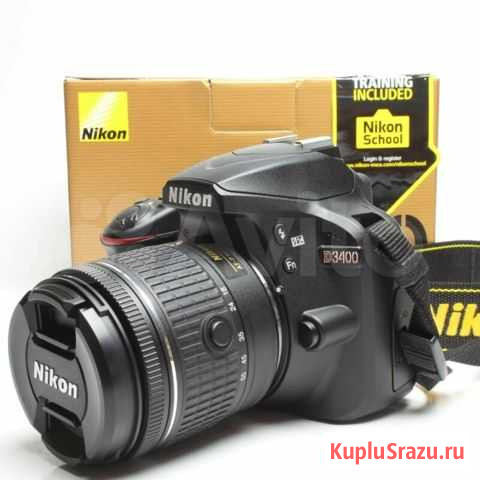 Зеркальная камера Nikon D3400 Kit новая Красноярск - изображение 1