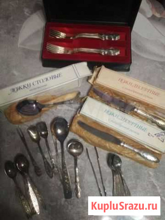 Столовые приборы мельхиор СССР Королев - изображение 1