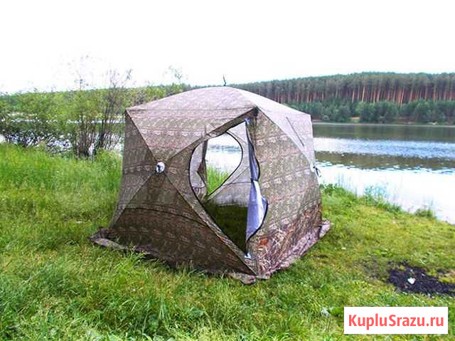 Палатка Куб 2,5,высота 2,2м Шишки-елки Уралзонт Курган - изображение 1