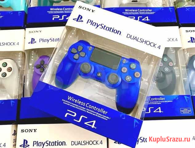Джойстик для PS4 геймпад dualshock 4 v2 Wave Blue Омск - изображение 1