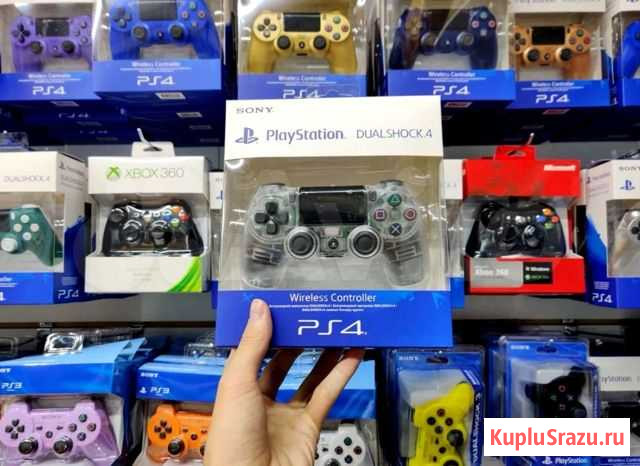 Dualshock 4 v2 геймпад / джойстик PS4 Crystal Whit Омск - изображение 1