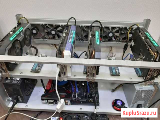 Майнинг ферма 4 х NVidia Palit 1070 8gb на 115 Мх Самара - изображение 1