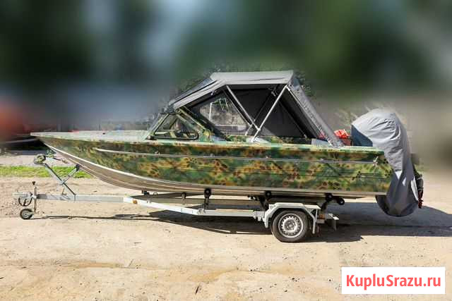 Лодка алюминиевая king fisher 580+мотор mercury Хабаровск - изображение 1