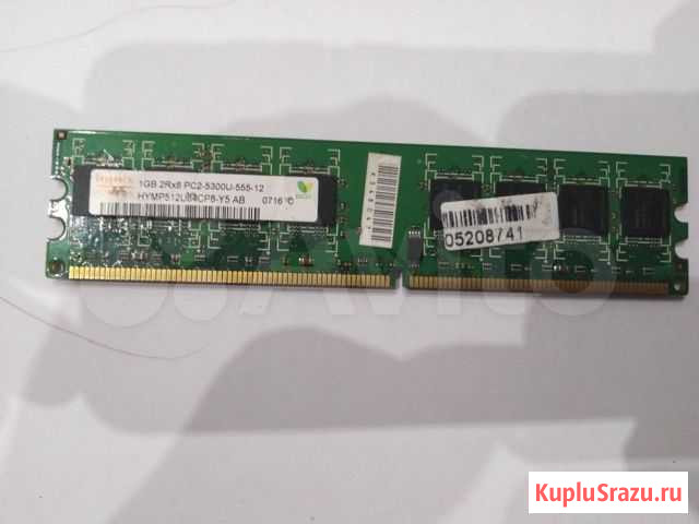 DDR 2 Hynix 1Gb 2Rx8 PC2-5300U-555-12 Биробиджан - изображение 1