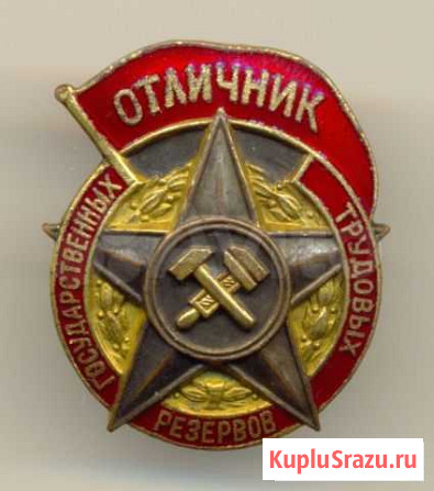 Отличник трудовых резервов, редкий контррельефный Чебоксары - изображение 1