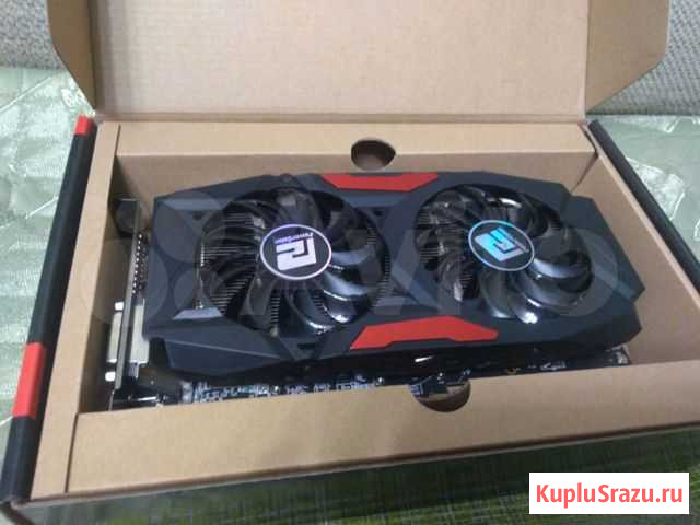 Видеокарта Power Color 4 gb rx 580 Курск - изображение 1