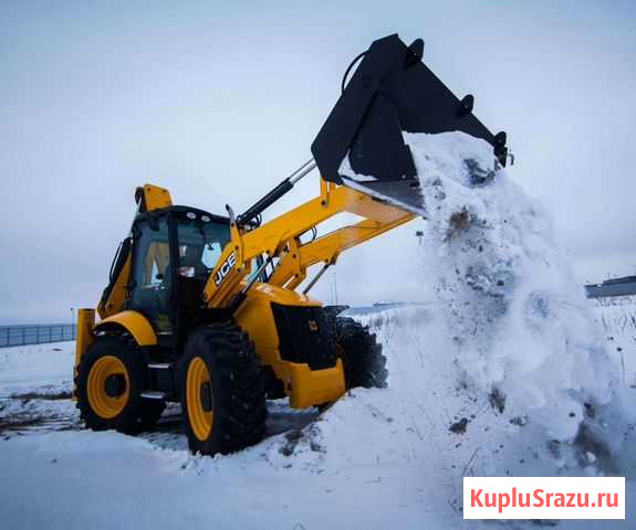 Снегоуборочные работы экскаватором JCB Кольчугино - изображение 1