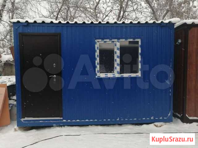 Бытовка вагончик 2,41х4м (RAL 5001) Новосибирск - изображение 1