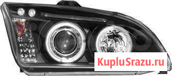 Фары Форд Фокус 2 LED черные ангельские глазки Тюмень - изображение 1
