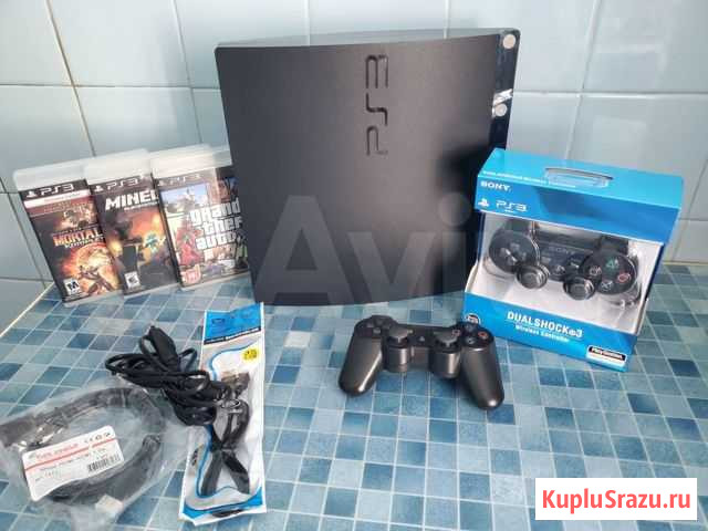 Sony Playstation 3 (PS3) Slim 320 гб, 200 Игр 5в1 Владивосток - изображение 1