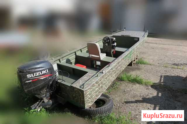 Лодка водометная алюминиевая+ мотор Suzuki 60 Хабаровск - изображение 1