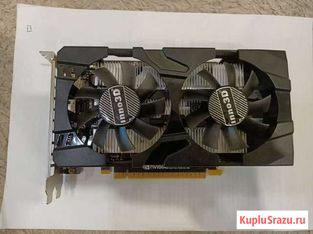 Видеокарта inno3D GeForce GTX 1050 Ti (4GB) Twin Альметьевск - изображение 1