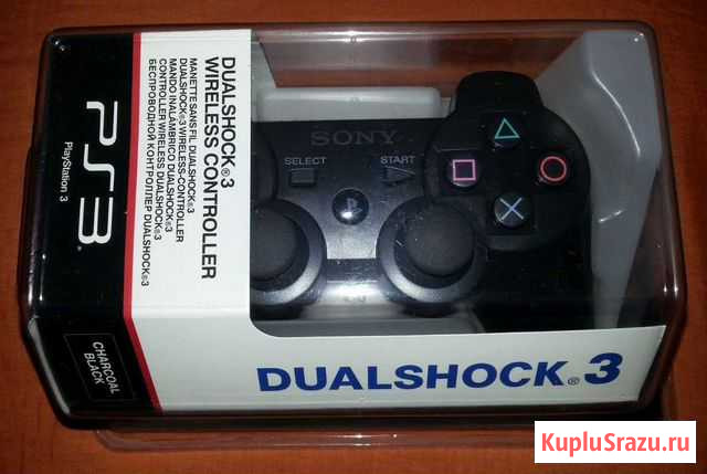 PS3 джойстик беспроводной, цвет чёрный уголь Саратов - изображение 1