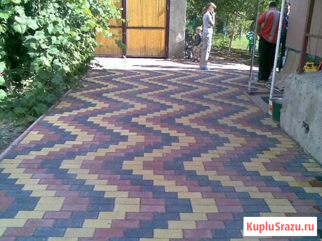 Укладка тротуарной плитки под ключ укладка тротуар Ступино - изображение 1