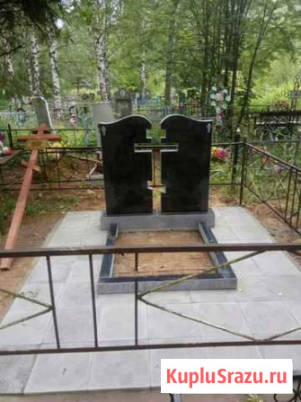 Памятники плитка ограды столы лавки на кладбище Кострома - изображение 1