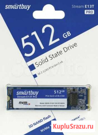 SSD М2 SmartBuy Stream E13T Pro 512 Гб, новый Тула - изображение 1