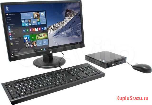 HP i3-7130U/8Gb DDR4/SSD+мон.21FHD+клав. и мышь Братск - изображение 1
