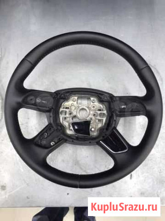 Руль audi a8 d4 черный Мытищи - изображение 1