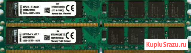 DDR2 4Gb Kingston 2x2Gb PC2-6400 800Mhz Павловский Посад - изображение 1