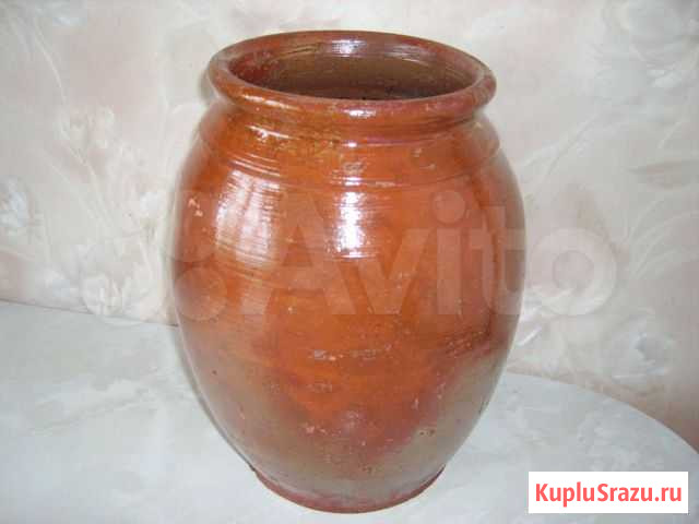 Старинный глиняный кувшин-крынка на 10 л.и 4 литр Новомосковск - изображение 1