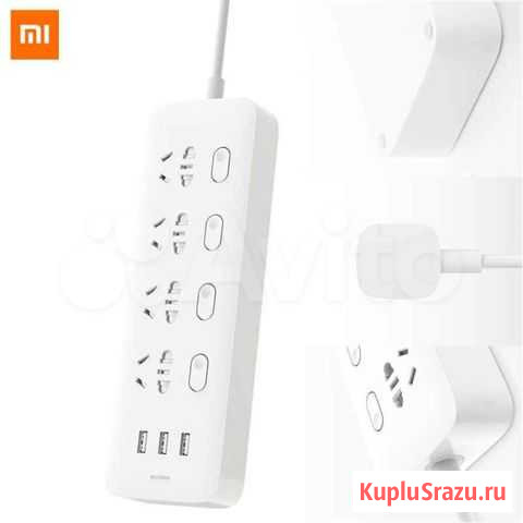 Удлинитель Xiaomi Mijia Smart 6 розеток + 3 USB Красноярск - изображение 1