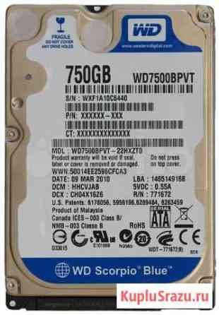 Жесткий диск 2,5 SATA 3.0 WD Blue 750Гб Новосибирск