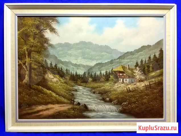 Старинная Картина в Родной Раме/Германия фрг 1960 Ессентуки - изображение 1