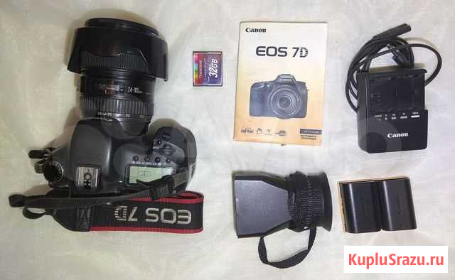 Фотоаппарат Canon 7D + объектив Canon EF 24-105 f4 Омск - изображение 1