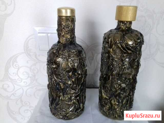 Бутылки (декор), декупаж Новороссийск - изображение 1