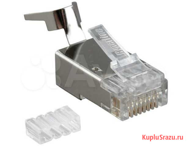 Коннектор RJ-45 Hyperline plug-8P8C-UV-C6-TW-SH-10 Саратов - изображение 1