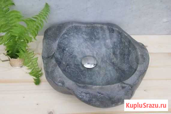 Раковины из камня. Раковина 39х37 Черно-зеленая Волгоград - изображение 1