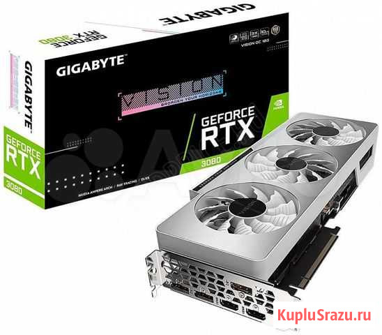 Видеокарта gigabyte RTX 3080 vision OC Псков - изображение 1