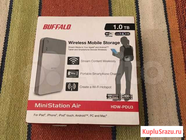 Wifi жесткий диск 1tb buffalo новый Уфа - изображение 1