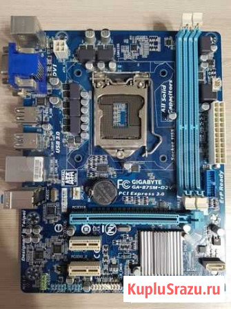 Мат.плата Gigabyte GA-B75M-D2V (LGA1155) Оренбург - изображение 1