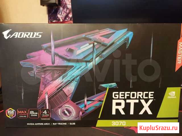 Gigabyte GeForce RTX 3070 aorus master 8G Елизово - изображение 1