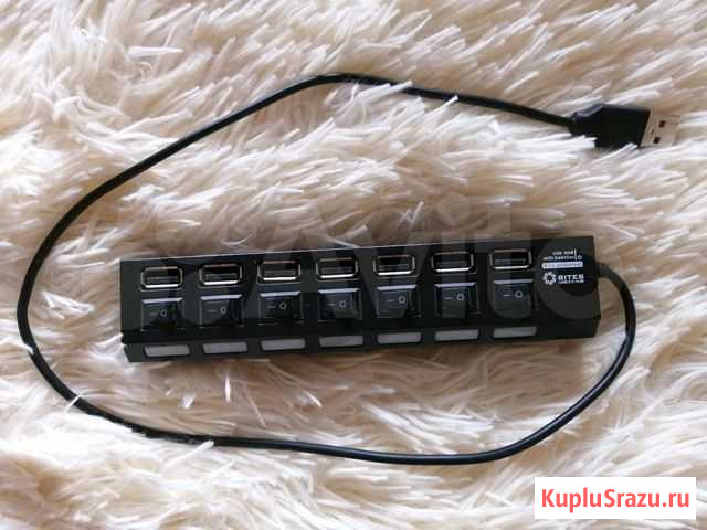 USB разветвитель 7 портов с выключателями Новосибирск - изображение 1