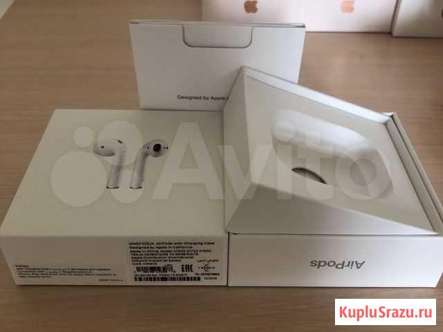 Коробка от Наушников AirPods оригинал Санкт-Петербург - изображение 1